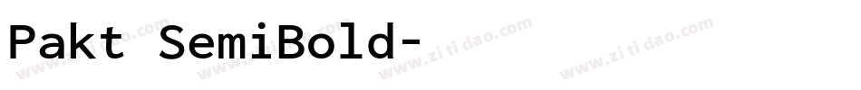 Pakt SemiBold字体转换